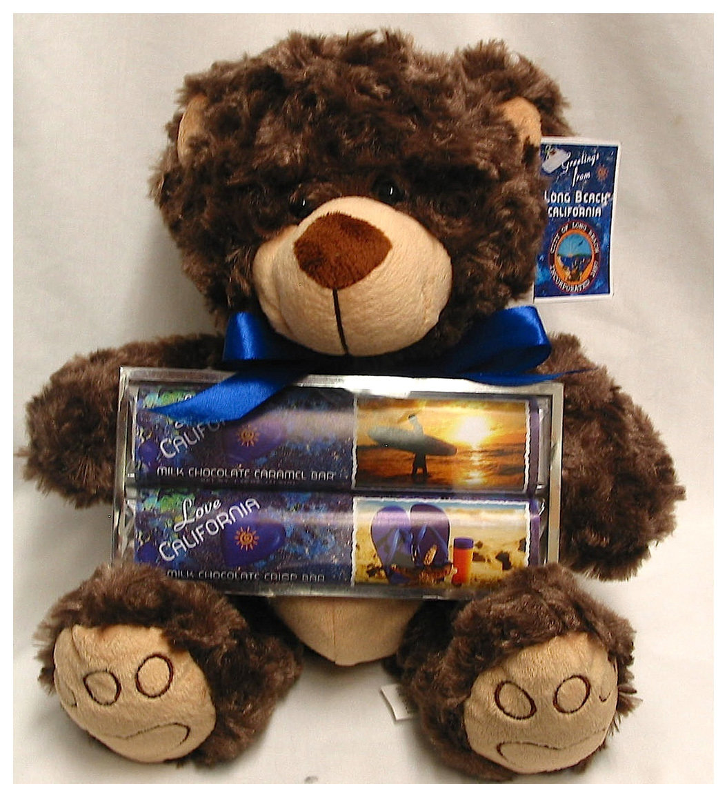 Long Beach Brown Bear with 2 Pack Candy Bars