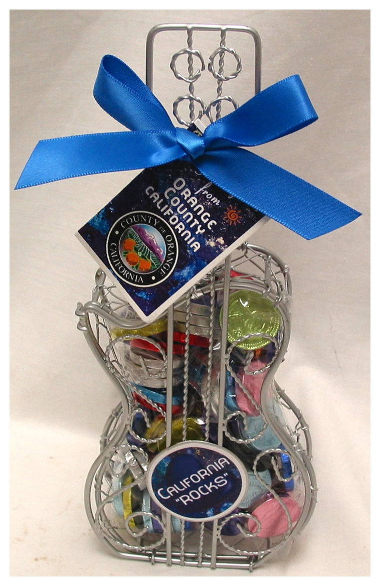 Orange County Wire Guitar w Small Gourmet Chocolate Coins