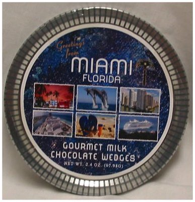 Miami Medallion Tin with Gourmet Milk Chocolate Wedges