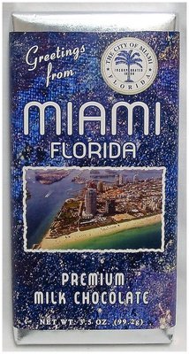 Miami Blue Large Premium Milk Chocolate Bar