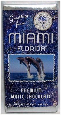 Miami Blue Large Premium White Chocolate Bar