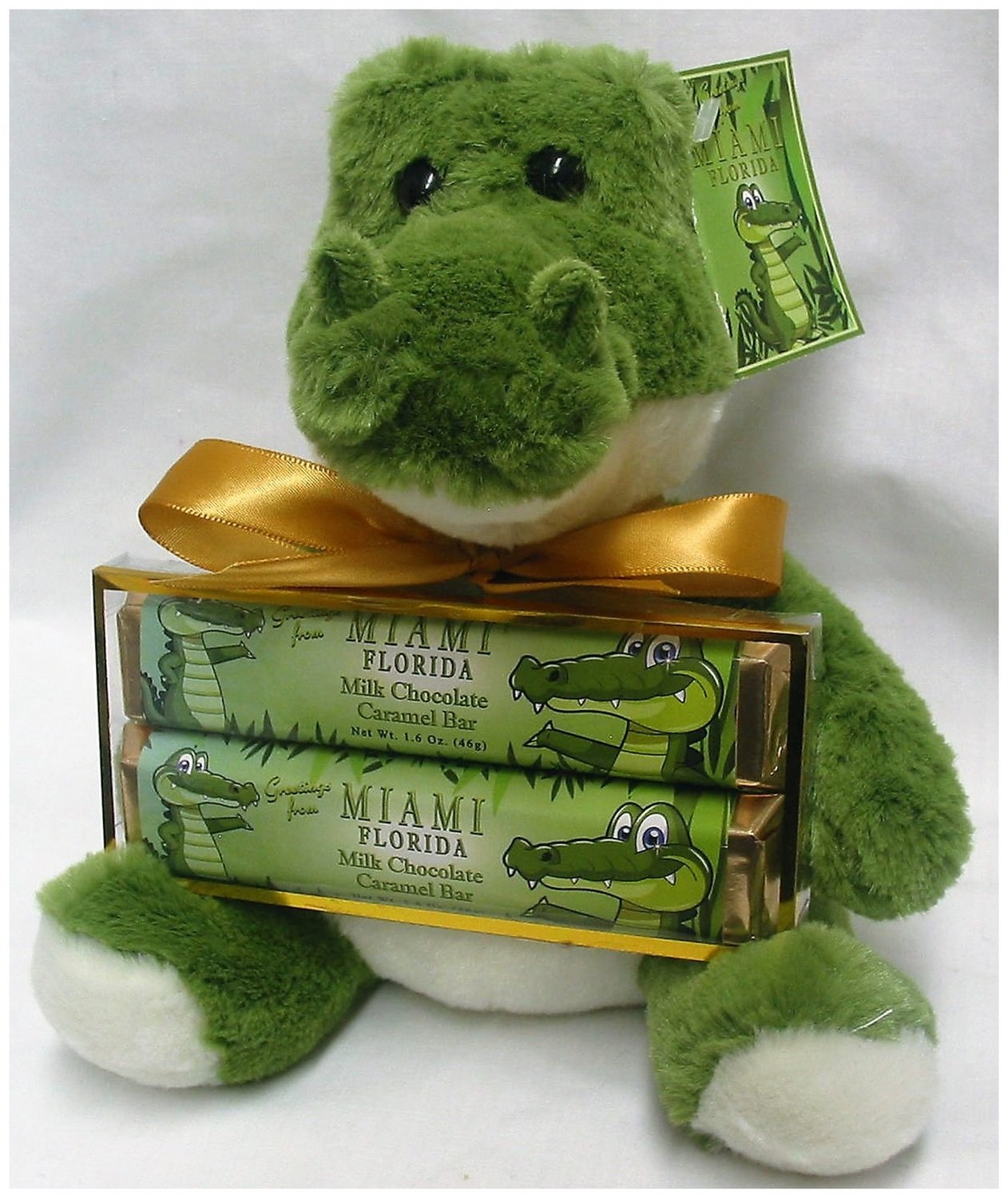 Florida Plush Alligator with 2 Pack Chocolate Bars