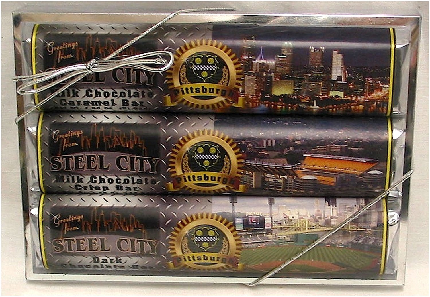 Pittsburgh 3 Pack Candy Bars - Milk Chocolate Caramel, Crisp, & Dark