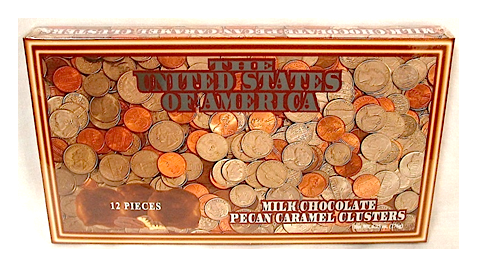 USA Coins Pecan Caramel Clusters Net Wt 6.25oz