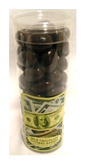 USA Money Tube Of Milk Chocolate Almonds