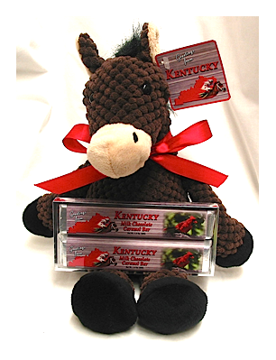 Kentucky Large Brown Horse with 2 Pack Candy Bars