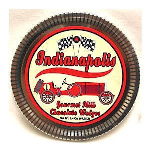 Indianapolis Medallion Tin with Gourmet Milk Chocolate Wedges