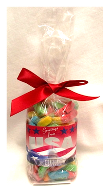 USA Flag Sour Worms Net Wt 9oz