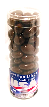 USA Flag Tube w/ Milk Chocolate Covered Almonds Net Wt 6.5oz