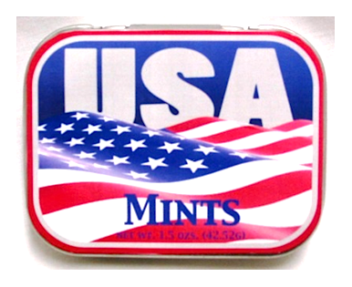 USA Flag Tin with Mints