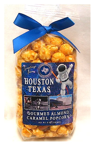 Houston Almond Caramel Popcorn Net Wt 8oz