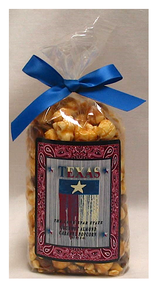 Texas Flag Almond Caramel Popcorn