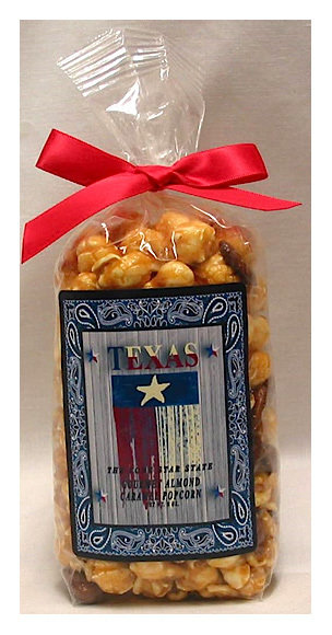 Texas Flag Almond Caramel Popcorn