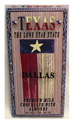 Texas Flag Milk Chocolate Almonds Tablet
