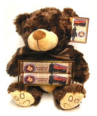Teaxs El Paso  LG Bear With 2 Chocolate Caramel Bars