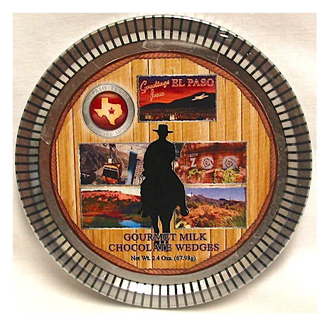 Texas El Paso Medallion Tin with Gourmet Milk Chocolate Wedges