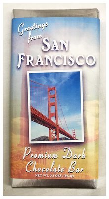 San Francisco Collage Premium Large Dark Chocolate Bar