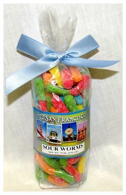 San Francisco Collage Sour Worms w/ Ribbon