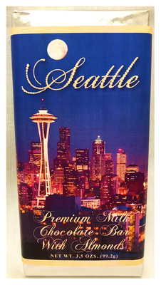 Seattle Premium Large Milk Chocolate Bar with Almonds