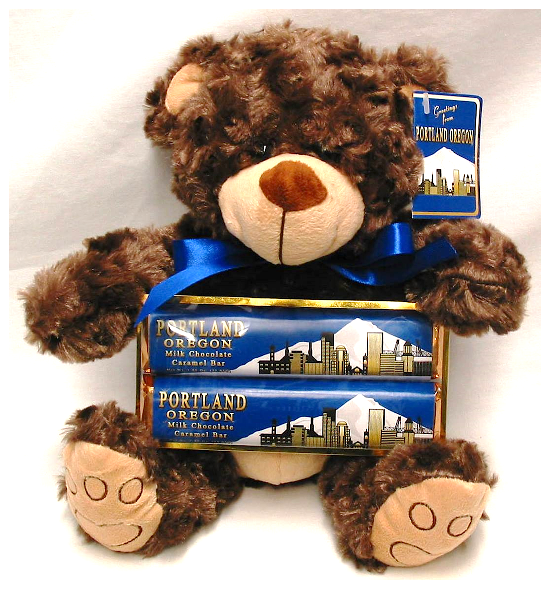 Portland Large Brown Bear with 2 Pack Candy Bars
