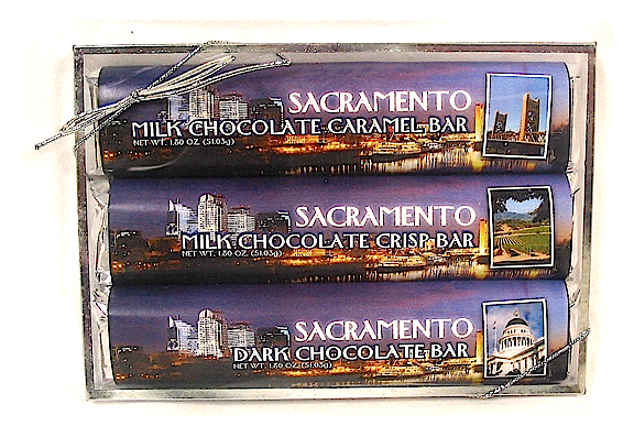Sacramento 3 Pack Candy Bars - Milk Chocolate Caramel, Crisp & Dark