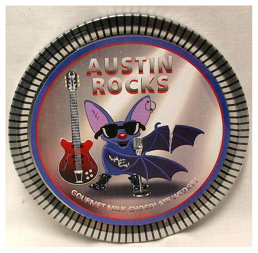 Austin Medallion Tin with Gourmet Milk Chocolate Wedges