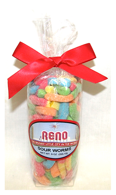 Reno Bag of Sour Worms Net Wt 9Oz