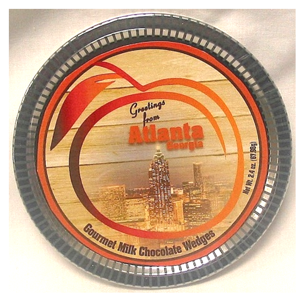 Atlanta Medallion Tin with Gourmet Milk Chocolate Wedges