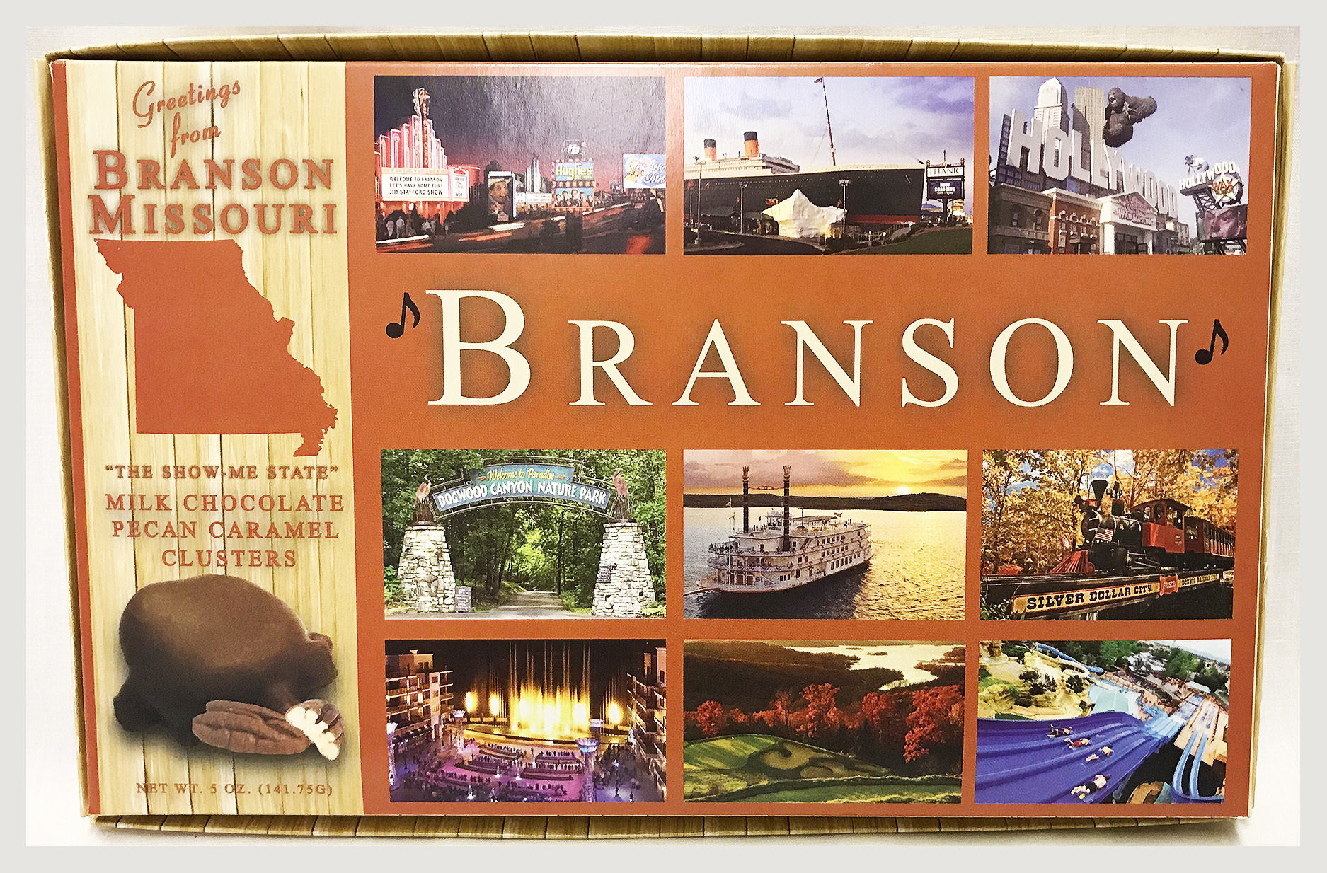 Missouri Box Of Milk Chocolate Pecan Caramel Clusters