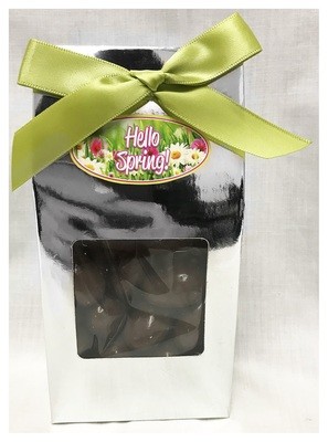 Spring Silver Gable Box Filled with Milk Chocolate Covered Almonds