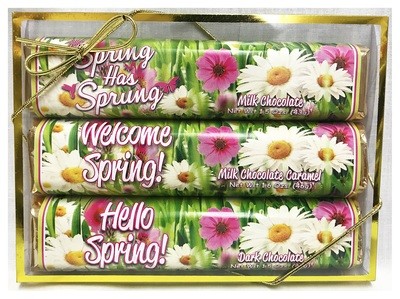Spring 3 Pack Candy Bars (Milk Chocolate, Milk Chocolate Caramel, & Dark Chocolate)