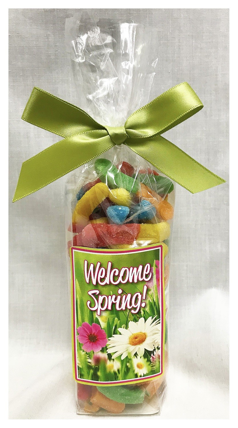 Spring Stand Bag Filled with Sour Worms