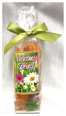 Spring Stand Bag Filled with Assorted Fruit Hard Candy