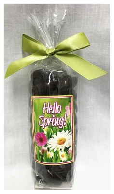 Spring Stand Bag Filled with Dark Chocolate Covered Almonds