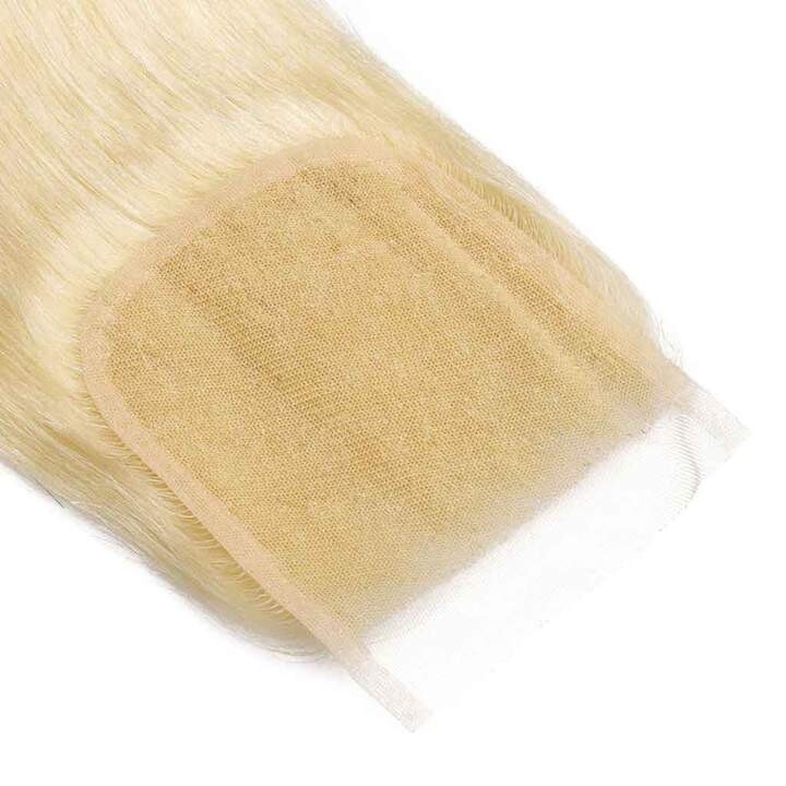 4X4  INDIAN HAIR BLOND HD  CLOSURE