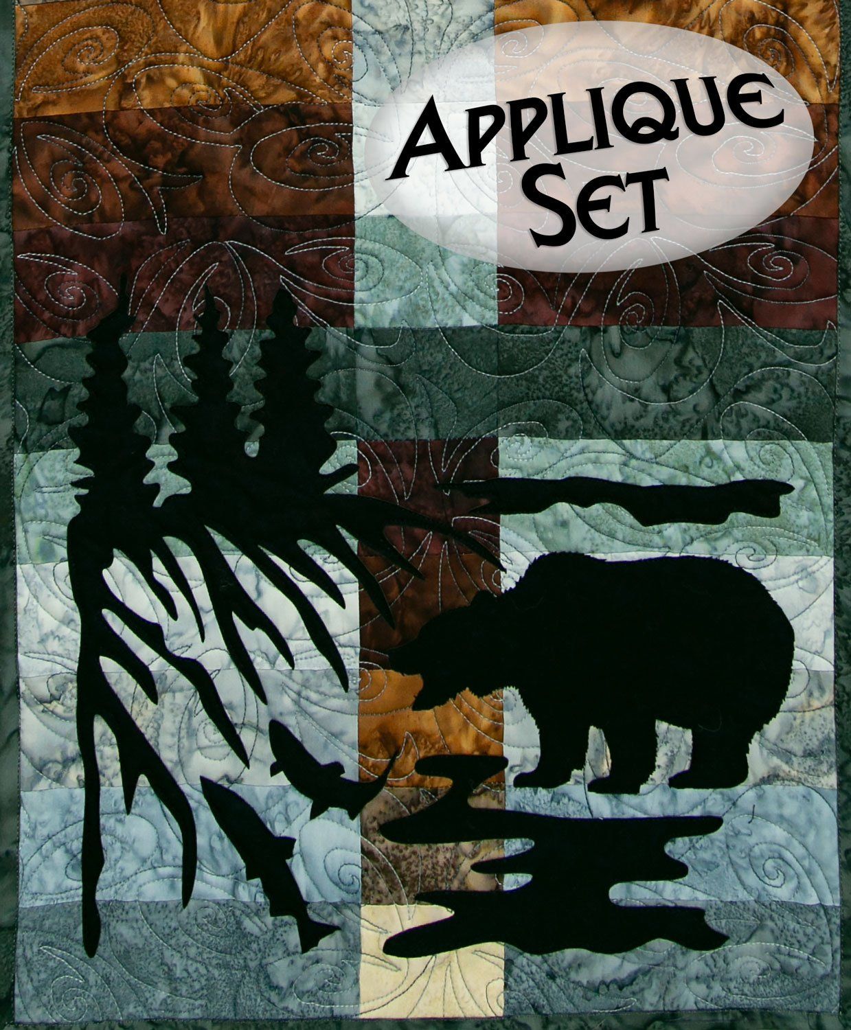 Wildwood Grizzly Bear Applique Set
