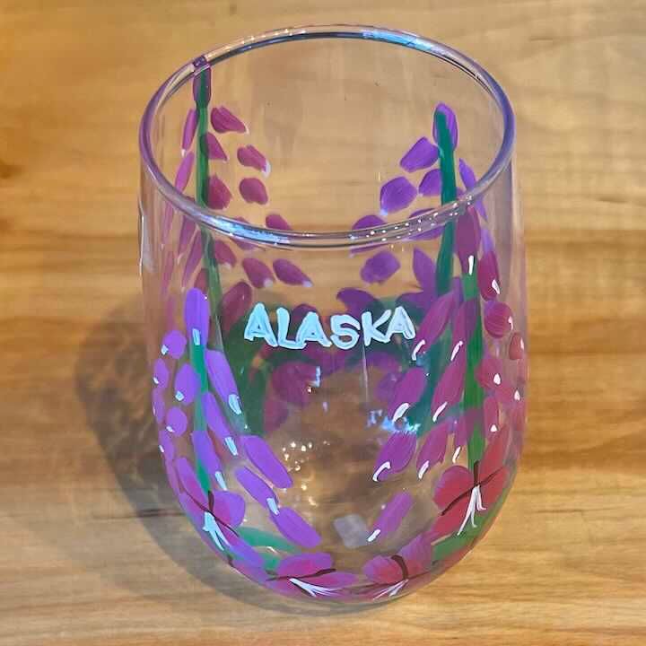 Hand Painted Stemless Wine Glasses