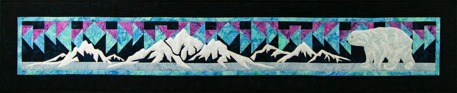 Under the Lights Laser Cut Quilt Kit with Polar Bear