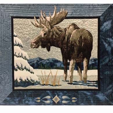 Moose in Spruce Pattern