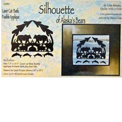 Silhouette of Alaska's Bears Laser Cut Applique