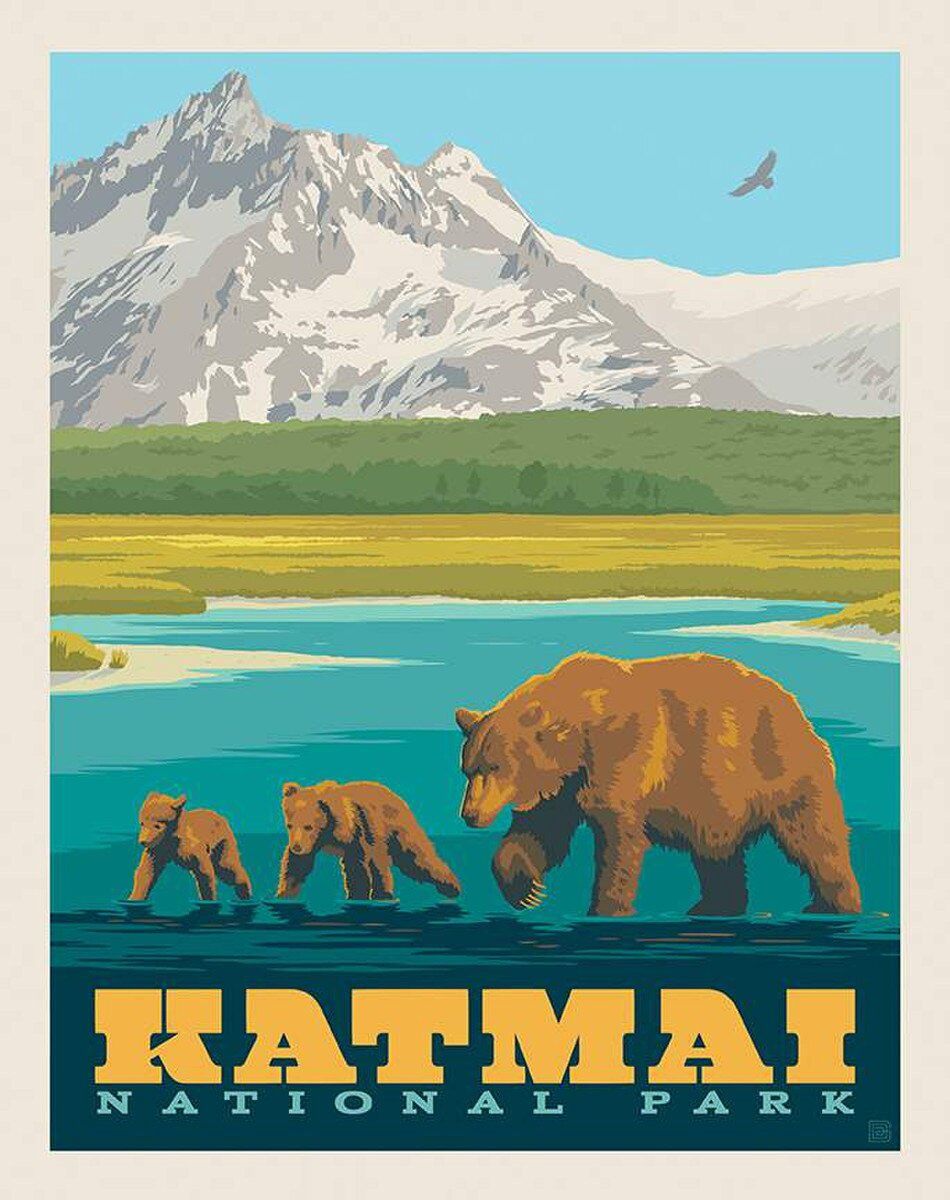 Katmai National Park Poster 36" Panel