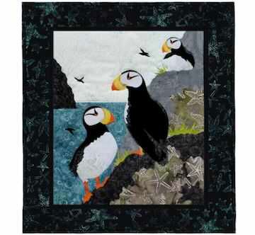Maritime's Most Wanted: Horned Puffin Quilt Kit