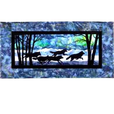 Aurora Nights: Thru the Forest Quilt Kit wiht Laser Cut Appliques