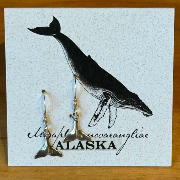 Sterling Silver Whale's Tail Earrings