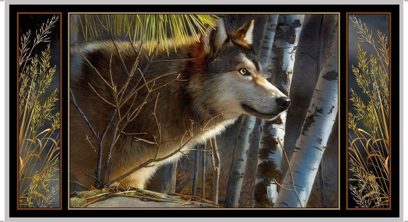 Majestic Wolf 24" Panel