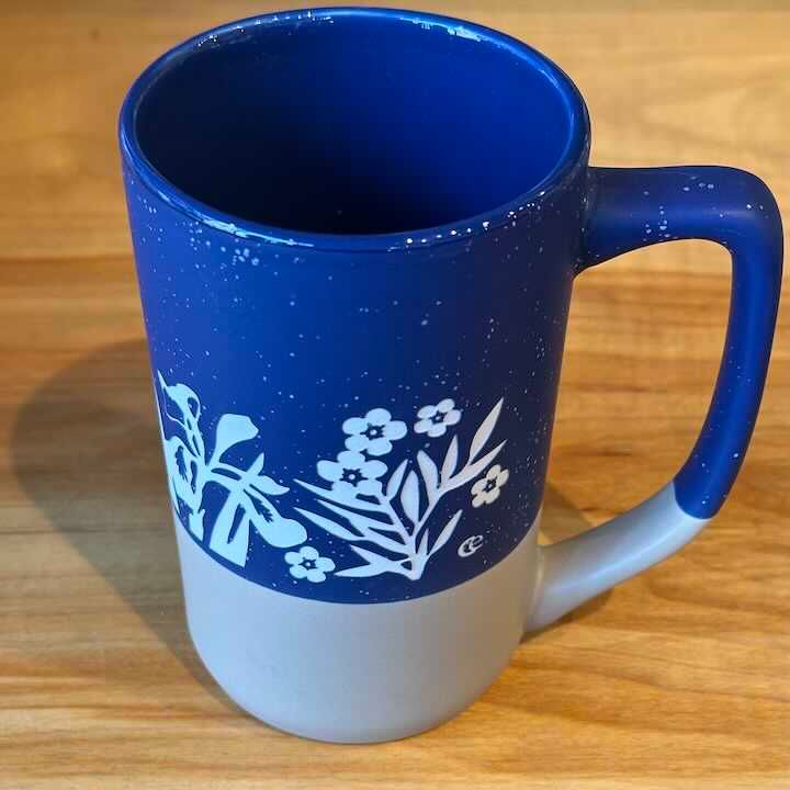 Brecht Studio 16 oz Mugs Brecht Studio 16 oz Mugs, Color: Midnight Blue, Design: Wildflowers