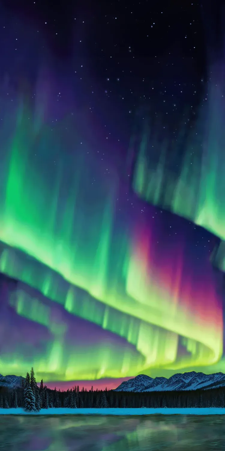 108" Cosmic Flow Aurora Borealis