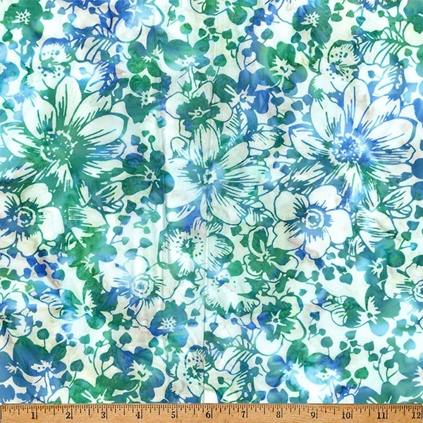 Batik Packed Floral Batik Packed Floral, Color: Seamist