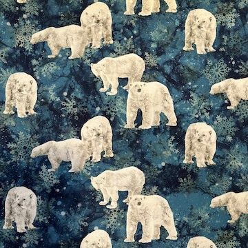 Polar Bears | Tundra Crossing Polar Bears | Tundra Crossing, Color: Navy