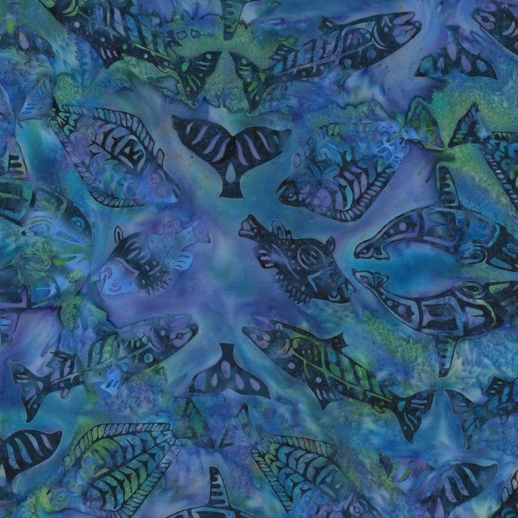 Batik Formline Fish Batik Formline Fish, Color: Orchid